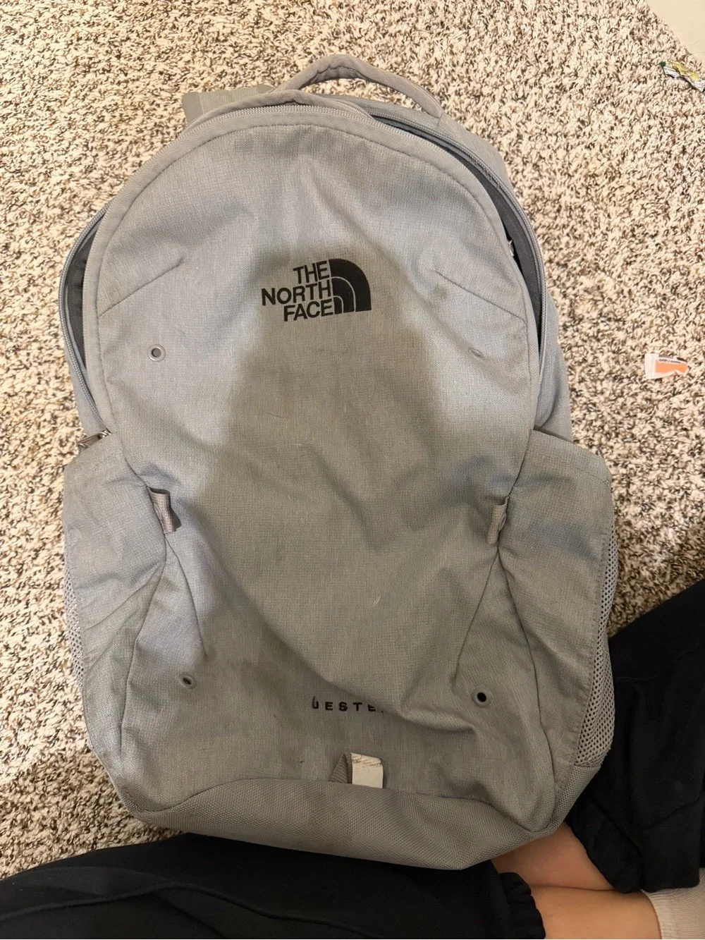 North Face Jester Backpack in light gray